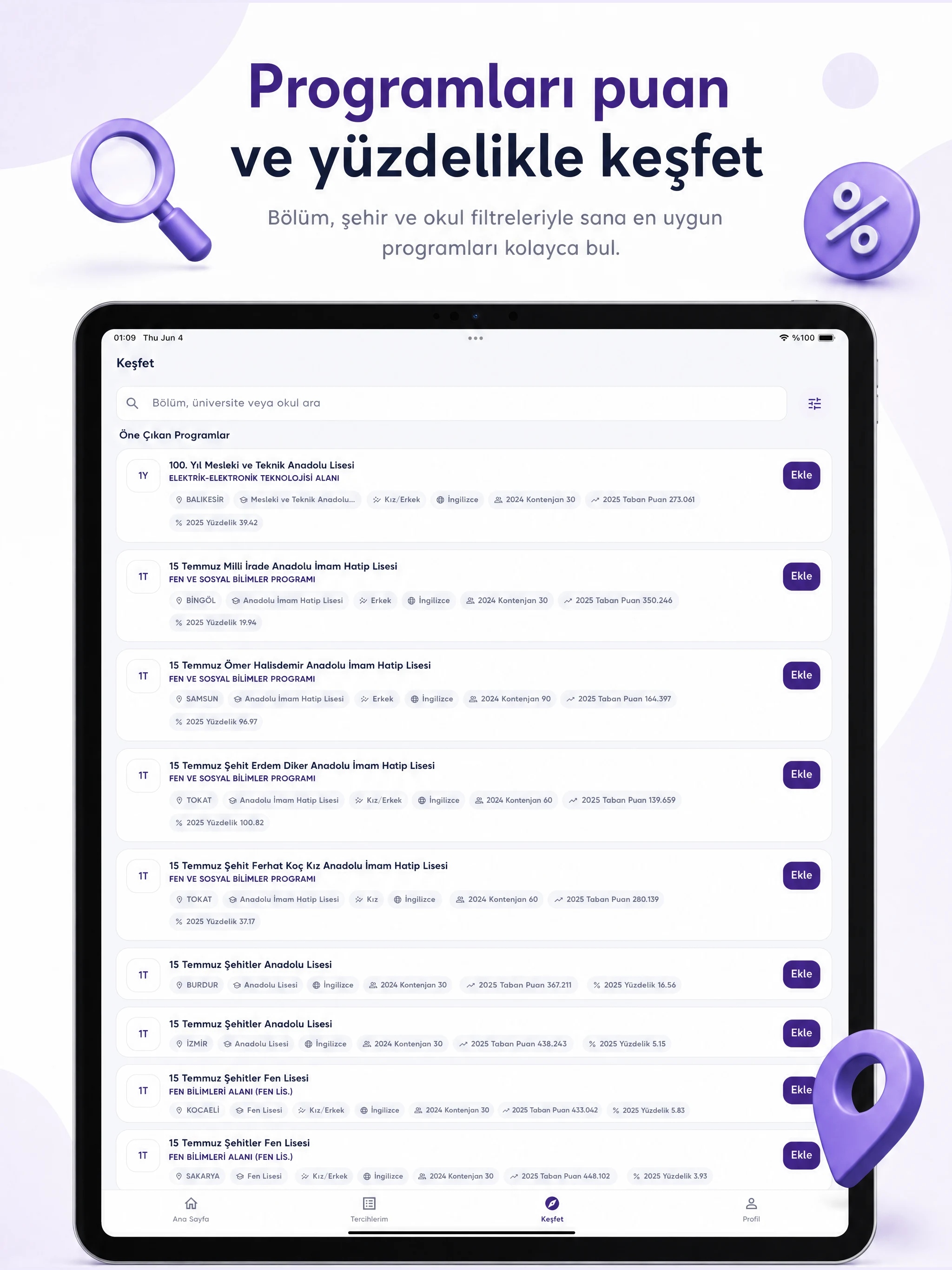 Tercih Simülasyonu screenshot